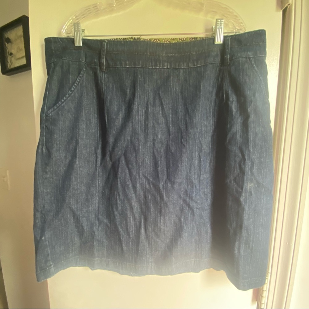 Boden Classic Blue Jean‎ A-Line Skirt 20R